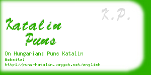 katalin puns business card